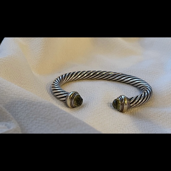 Authentic David Yurman Peridot Cable Cuff, 7mm - Picture 9 of 10